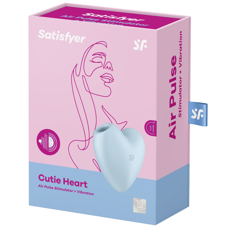 Satisfyer Cutie Heart Air Pulse Stimulator & Vibrator – Blau