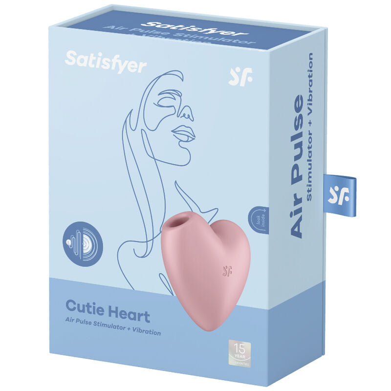 Satisfyer Cutie Heart Air Pulse Stimulator & Vibrator – Rosa