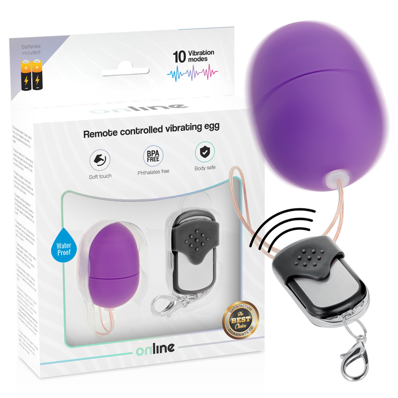 Online Vibrationsei S mit Fernbedienung – lila