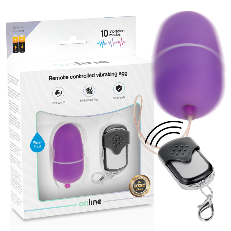 Online Vibrationsei M mit Fernbedienung – lila