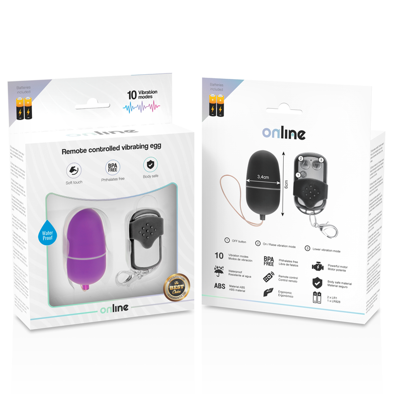 Online Vibrationsei M mit Fernbedienung – lila