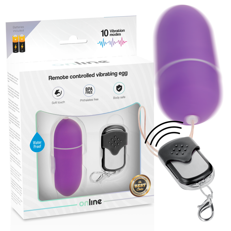 Online Vibrationsei L mit Fernbedienung – flieder