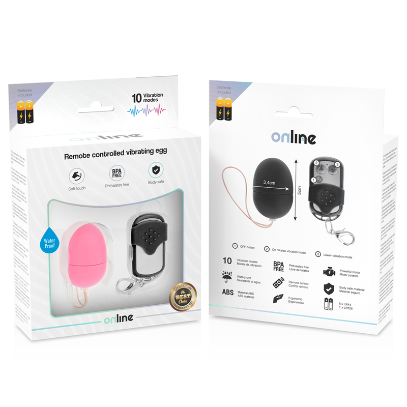 Online Vibrationsei S mit Fernbedienung – rosa