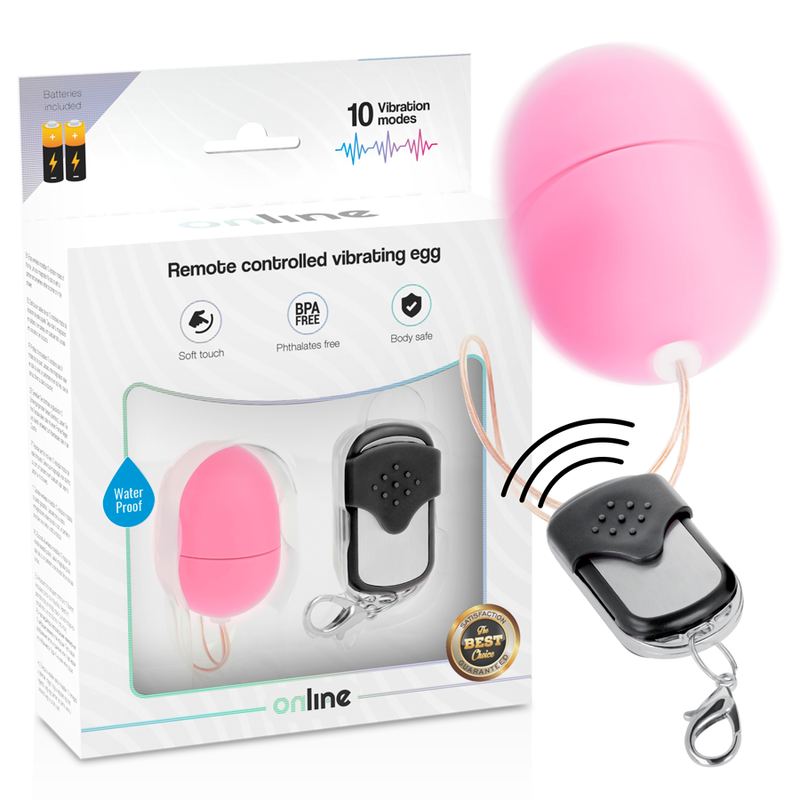 Online Vibrationsei S mit Fernbedienung – rosa