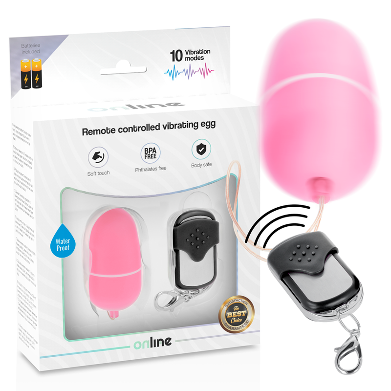 Online Vibrationsei M mit Fernbedienung – rosa