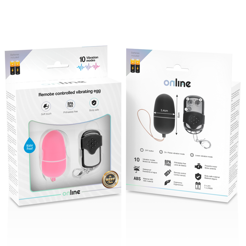 Online Vibrationsei M mit Fernbedienung – rosa