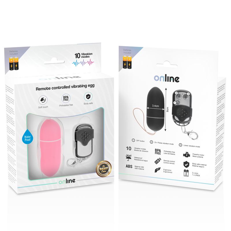 Online Vibrationsei L mit Fernbedienung – rosa