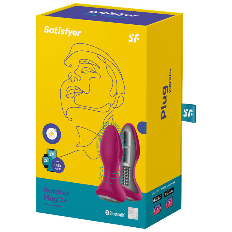 Satisfyer Rotator Plug 2+ Anal-Plug Vibrator – rot, App