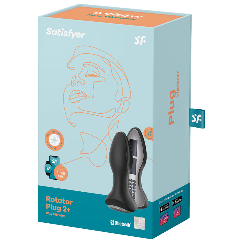 Satisfyer Rotator Plug 2+ Anal-Plug Vibrator – schwarz, App