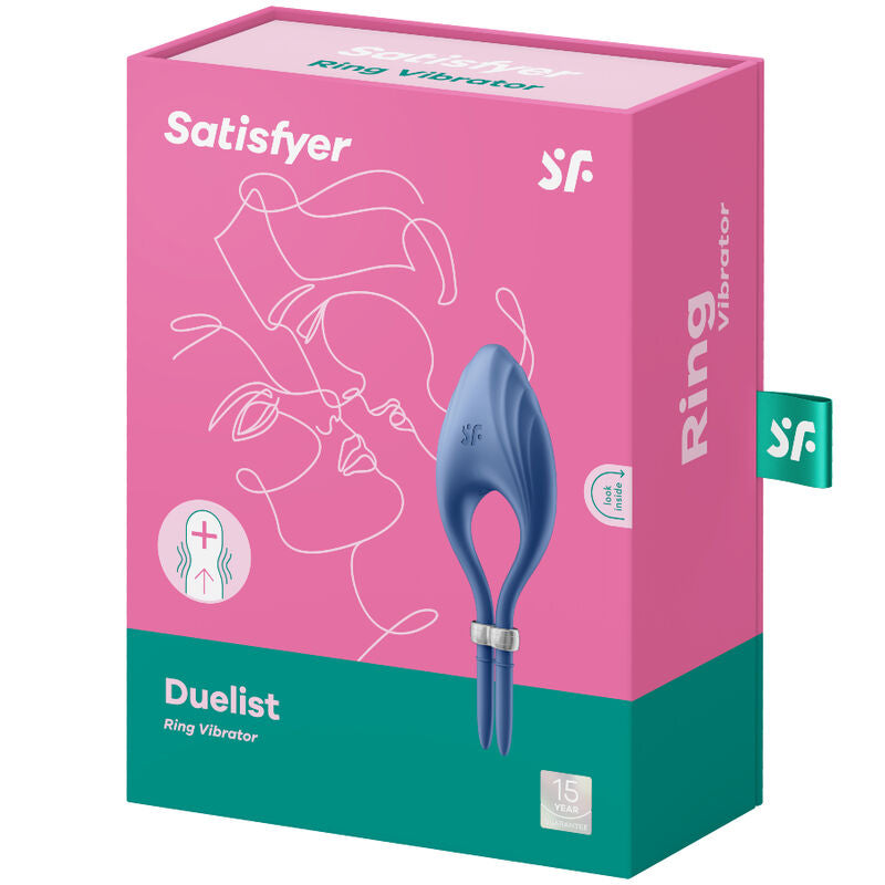 Satisfyer Duelist Vibrations-Penisring – blau, verstellbar