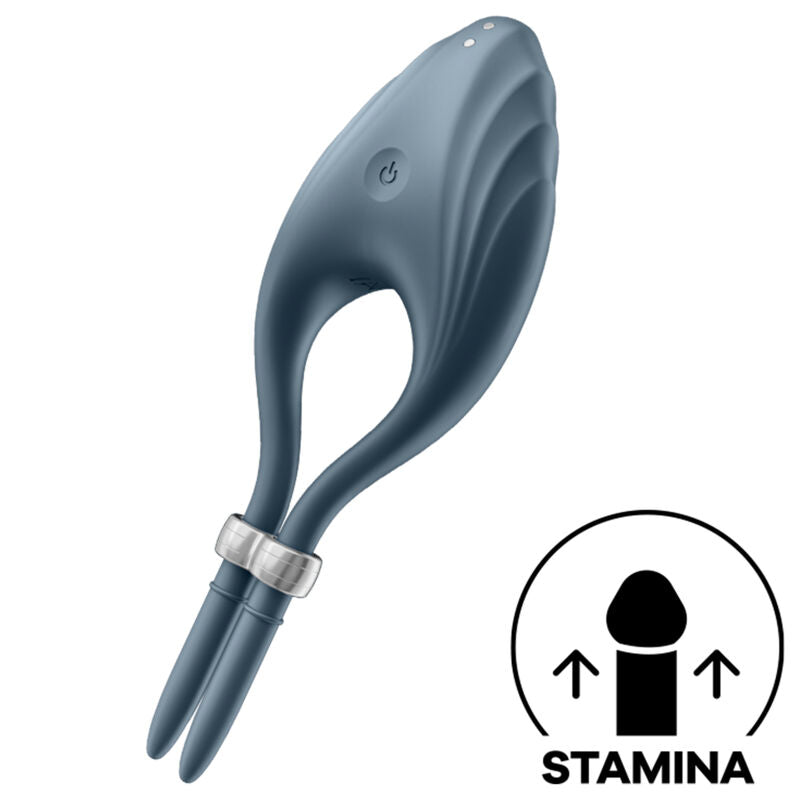 Satisfyer Duelist Vibrations-Penisring – grau, verstellbar