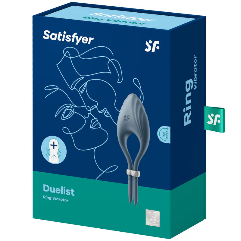 Satisfyer Duelist Vibrations-Penisring – grau, verstellbar