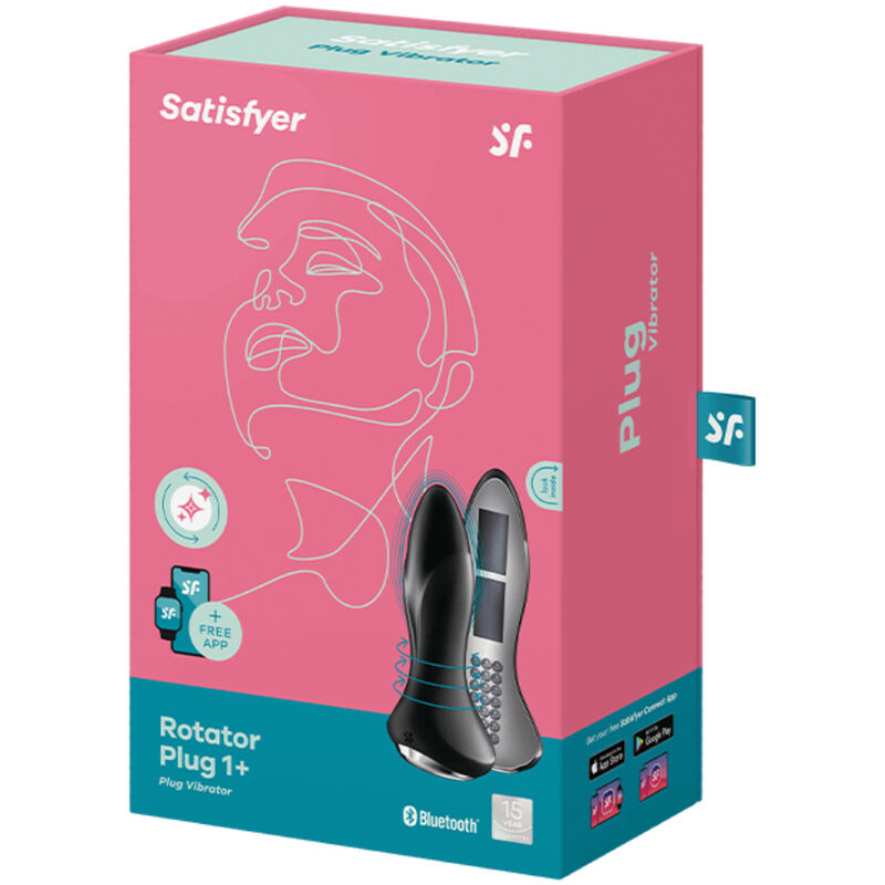 Satisfyer Rotator Plug 1+ Anal-Plug Vibrator – schwarz, App