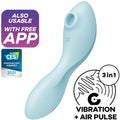 Satisfyer Curvy Trinity 5+ Air Pulse & Vibrator App – Blau
