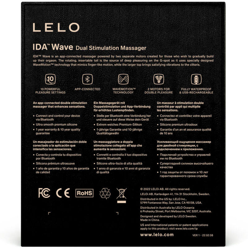 Lelo Ida Wave Paarmassager mit App & WaveMotion – Schwarz