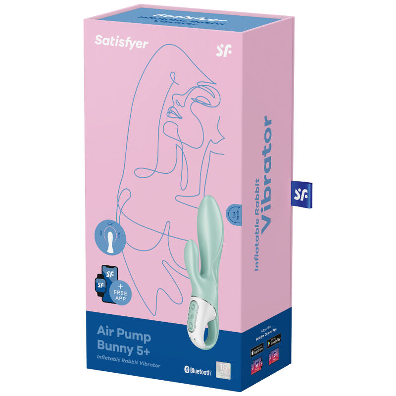 Satisfyer Air Pump Bunny 5+ Aufblasbarer Rabbit App – Grün