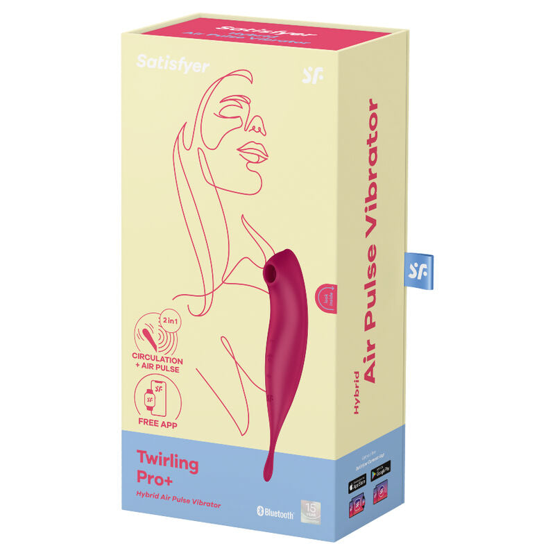 Satisfyer Twirling Pro+ Air Pulse & Vibrator App – Rot
