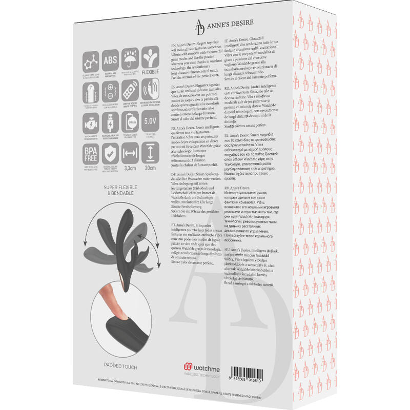 Anne's Desire Rabbit-Vibrator WatchMe Technologie – schwarz