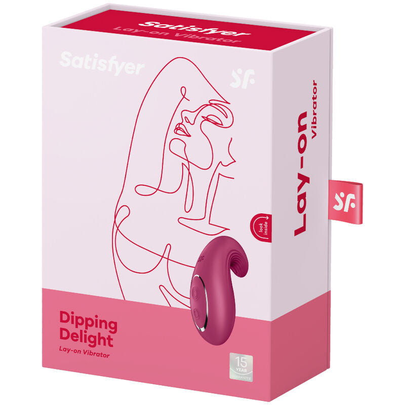 Satisfyer Dipping Delight Auflege-Vibrator – rot, Klitoris