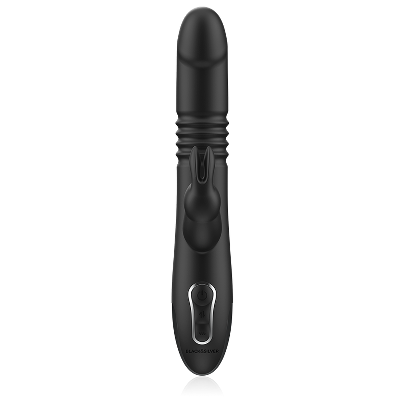Black&Silver Kenji Rabbit-Vibrator Auf/Ab + WatchMe-Fernbedienung