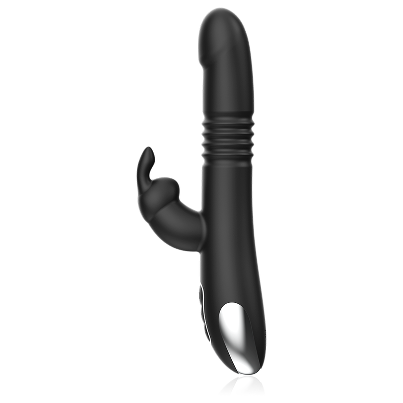 Black&Silver Kenji Rabbit-Vibrator Auf/Ab + WatchMe-Fernbedienung