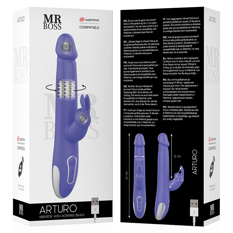 Mr. Boss Arturo Vibrator & Rotator – WatchMe-Fernbedienung