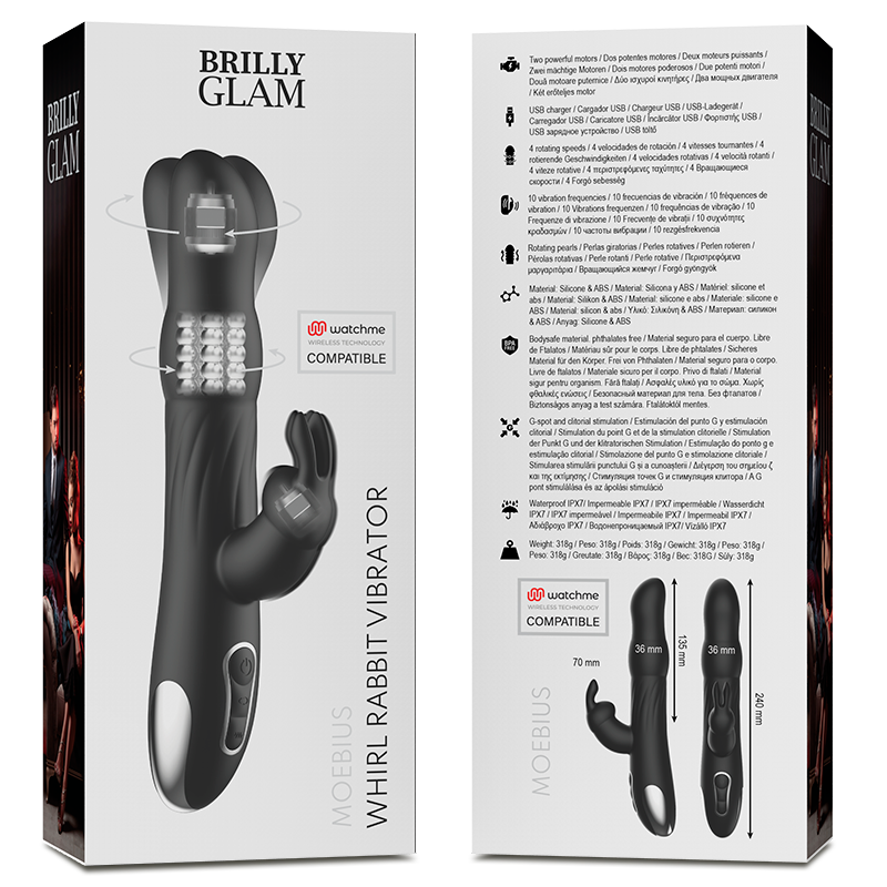 Brilly Glam Moebius Rabbit-Vibrator & Rotator + WatchMe
