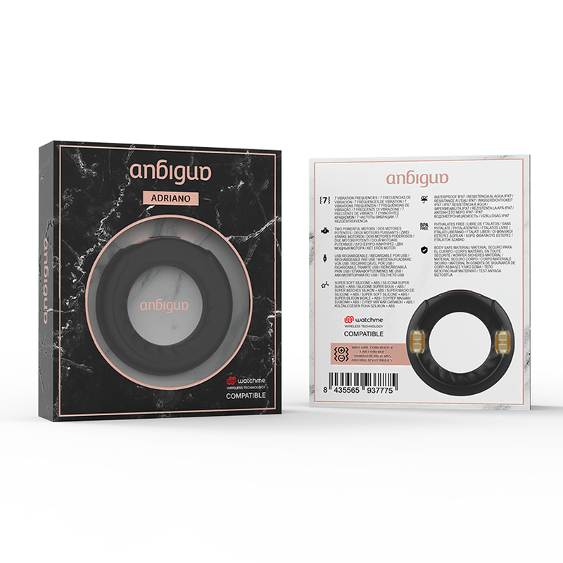 Anbiguo Adriano Vibrationsring + WatchMe-Fernbedienung