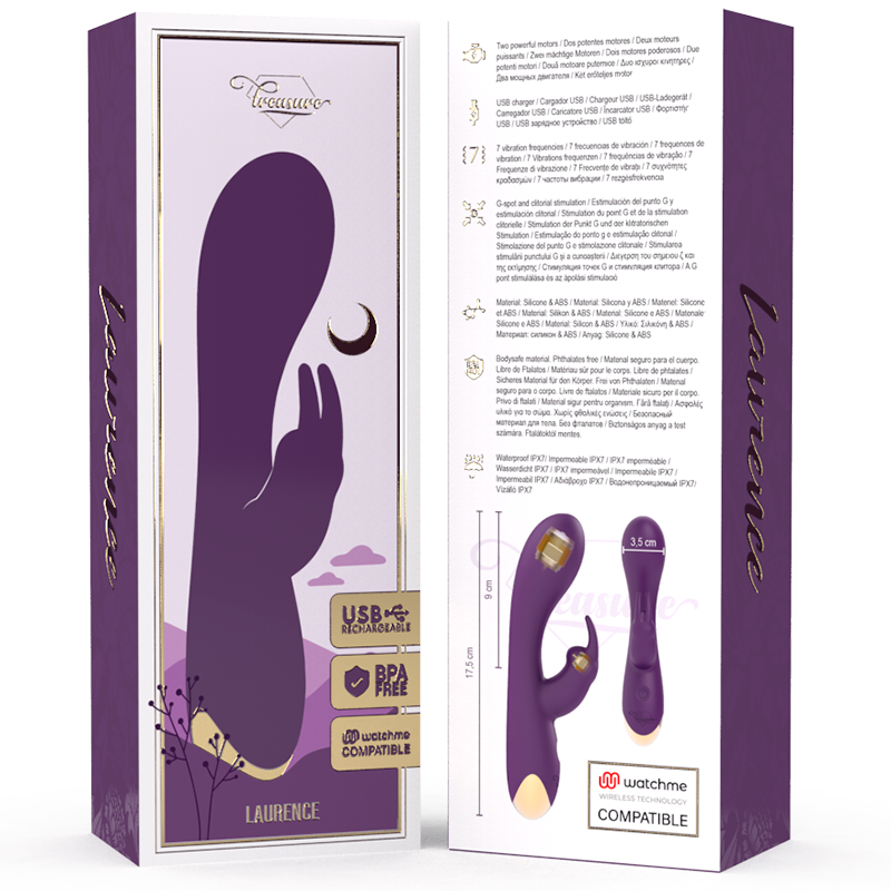 Treasure Laurence Rabbit-Vibrator + WatchMe-Fernbedienung