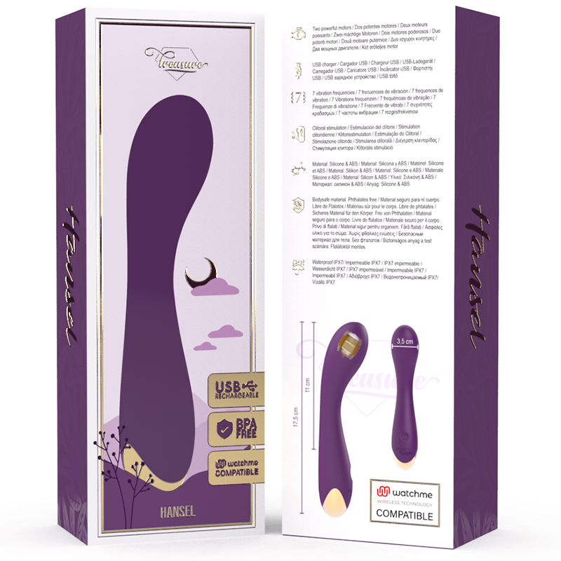 Treasure Hansel G-Punkt-Vibrator + WatchMe-Fernbedienung