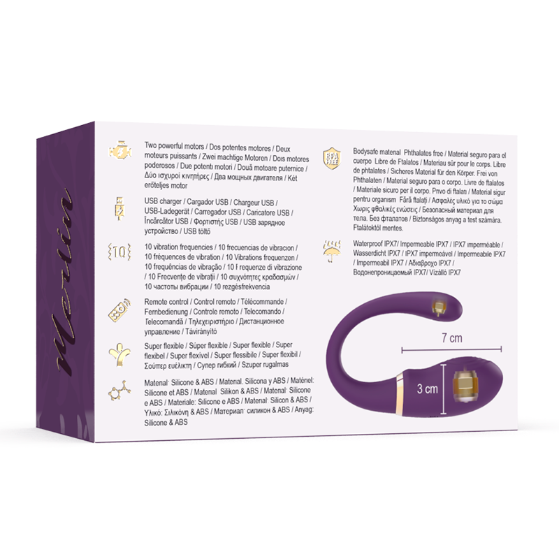 Treasure Merlin Doppelkopf-Vibrator mit Fernbedienung