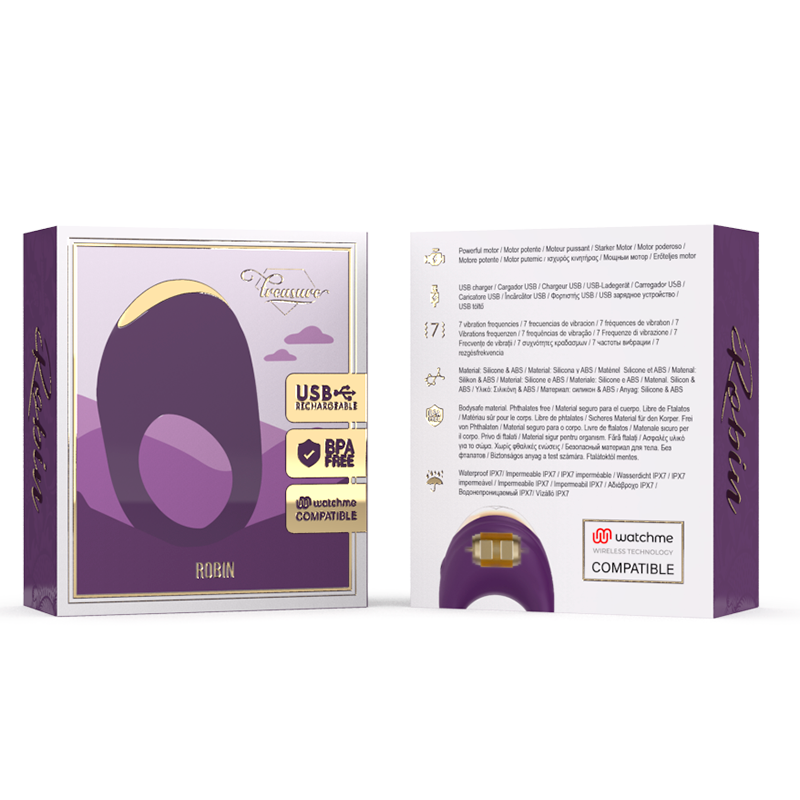 Treasure Robin Vibrationsring + WatchMe-Fernbedienung