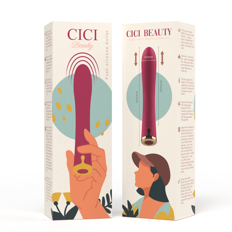 Cici Beauty Premium Silikon Push Bullet-Vibrator