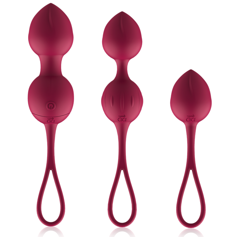 Cici Beauty Vibrierende Kegelperlen 3er-Set mit Fernbedienung