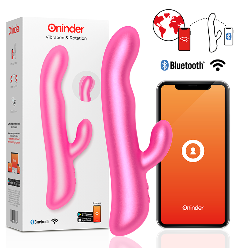 Oninder Oslo Rabbit-Vibrator & Rotation – rosa, kostenlose App