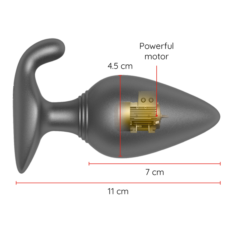 Oninder Rio Vibrierender Anal-Plug – schwarz, kostenlose App