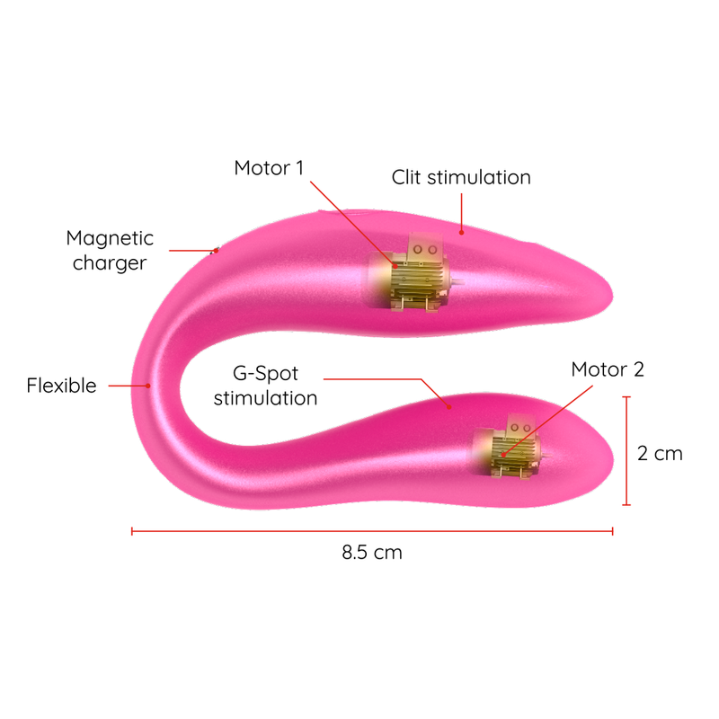 Oninder Lisboa G-Spot- & Klitoralstimulator – Rosa App