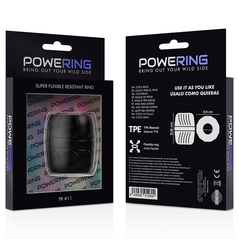 Powering PR11 Penisring – TPE, Ø 5 cm, schwarz
