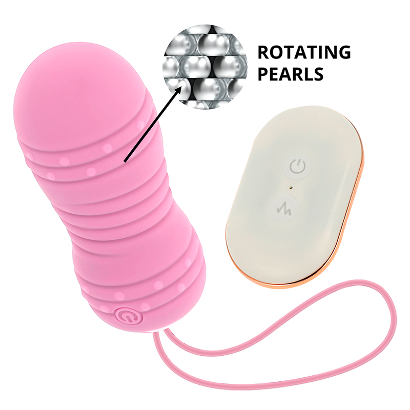 Ohmama Fernbedienung Vibrations-Ei 7 Rotationsmodi – Rosa
