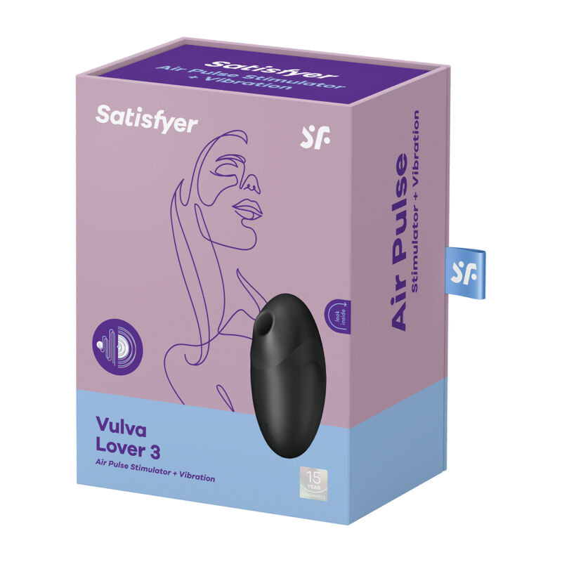 Satisfyer Vulva Lover 3 Air Pulse Stimulator & Vibrator – Schwarz