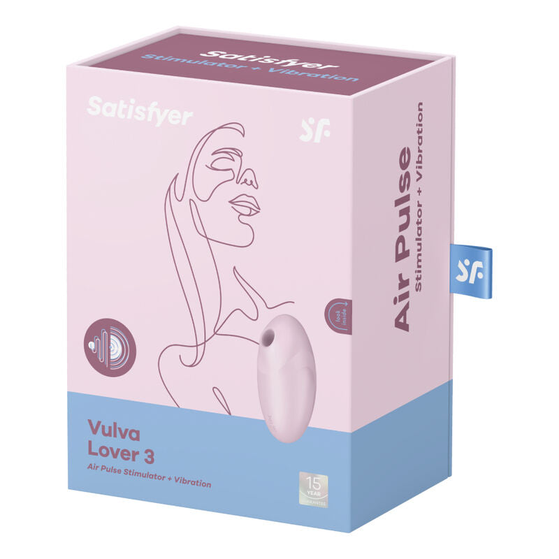 Satisfyer Vulva Lover 3 Air Pulse Stimulator & Vibrator – Rosa