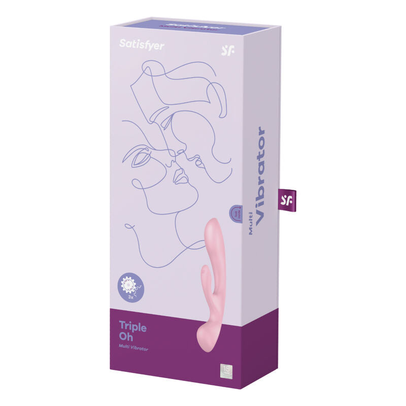 Satisfyer Triple Oh Hybrid Rabbit-Vibrator – Rosa