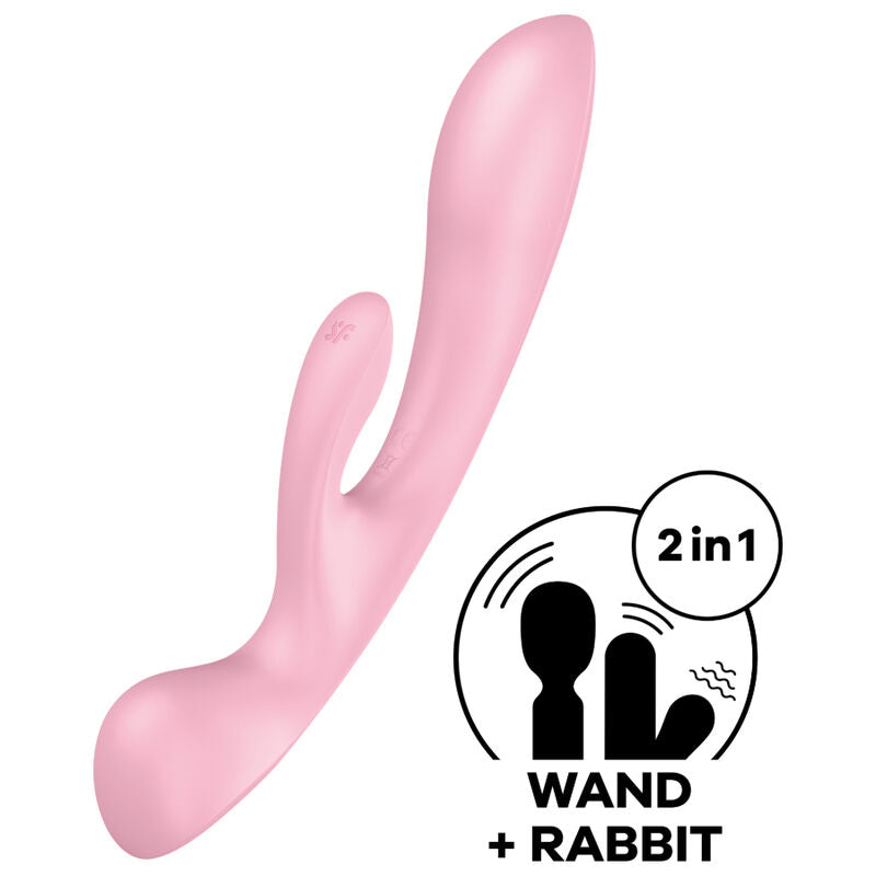 Satisfyer Triple Oh Hybrid Rabbit-Vibrator – Rosa