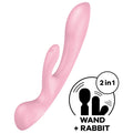 Satisfyer Triple Oh Hybrid Rabbit-Vibrator – Rosa