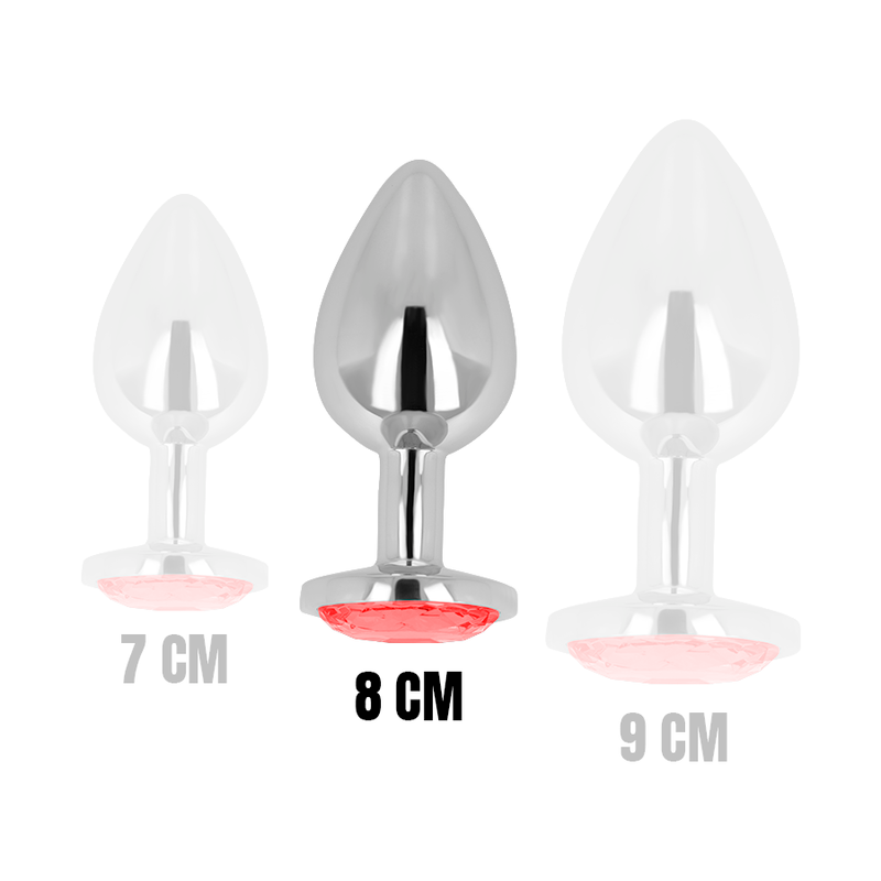 Ohmama Analplug mit Rotem Kristall 8 CM