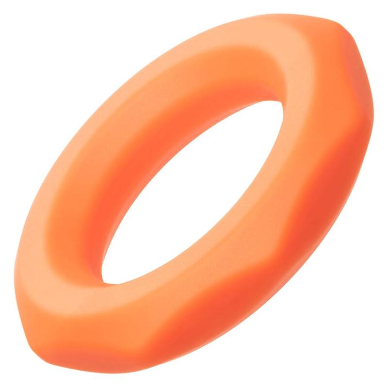 CalExotics Alpha Liquid Silicone Sexagon Ring – Orange