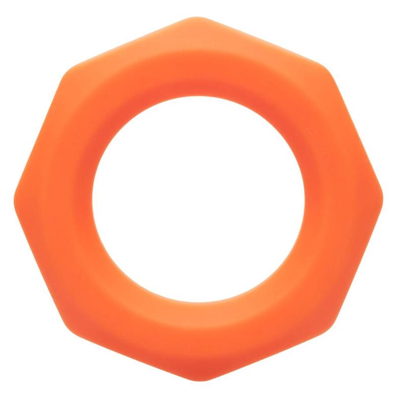 CalExotics Alpha Liquid Silicone Sexagon Ring – Orange