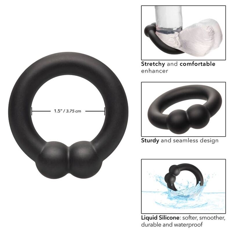 CalExotics Alpha Liquid Silicone Muscle Ring – Schwarz