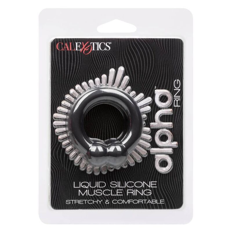 CalExotics Alpha Liquid Silicone Muscle Ring – Schwarz