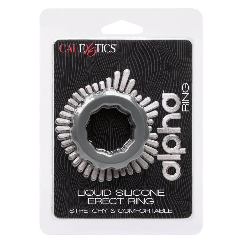 CalExotics Alpha Liquid Silicone Erect Ring – Grau